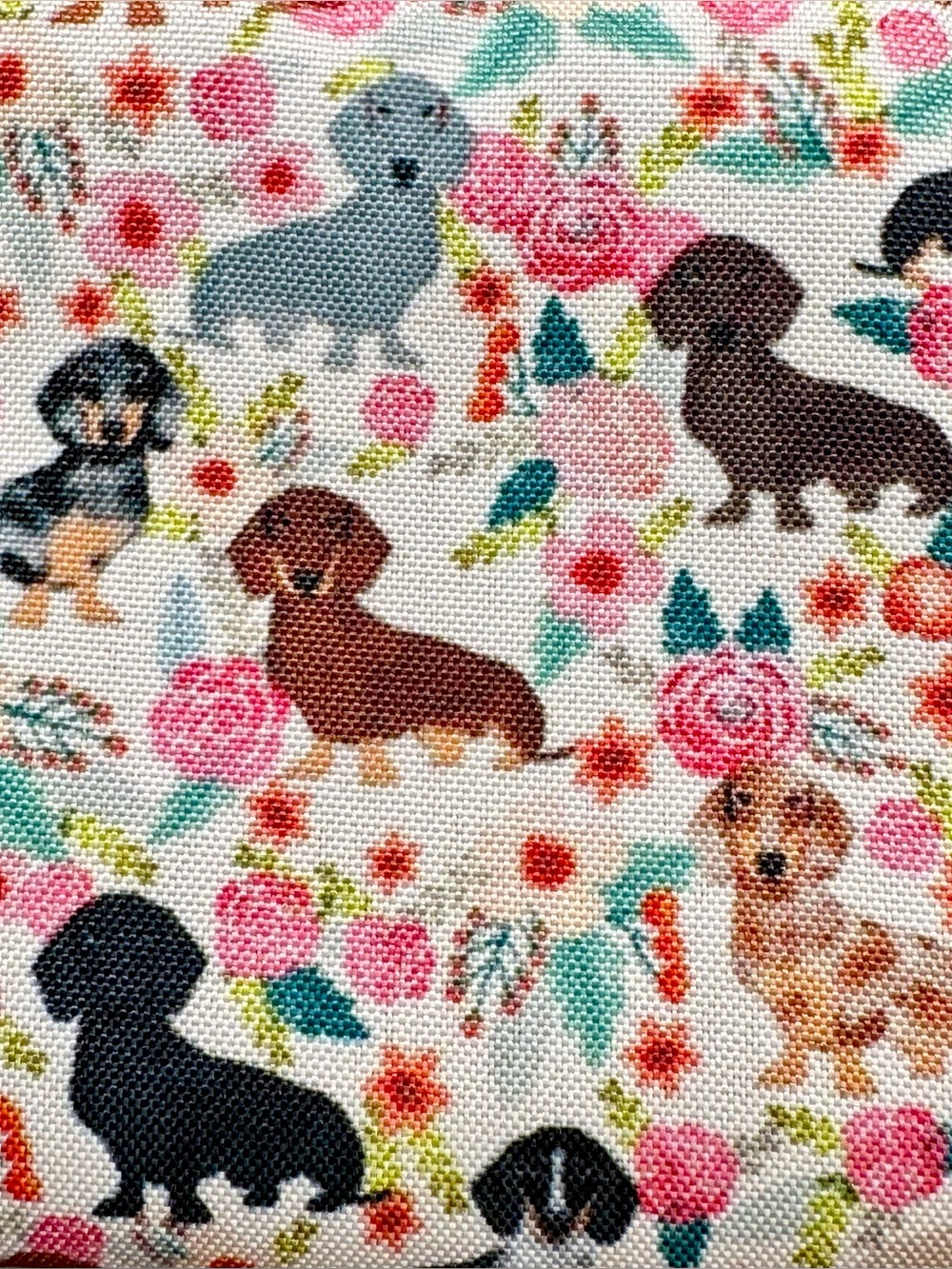 New Small Dachshund Treats Change Keys Dog Supplies Zippered Bag w/ Charm - 4.5” - Picture 4 of 6